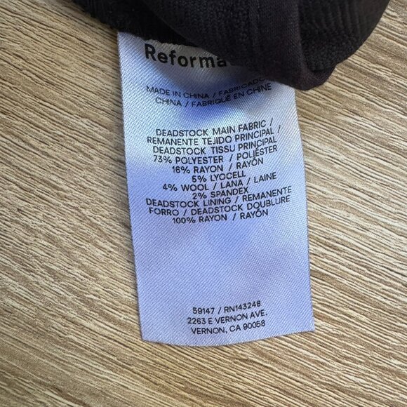 Reformation Vida Low Rise Pants Black Stripe 6 - Picture 5 of 11